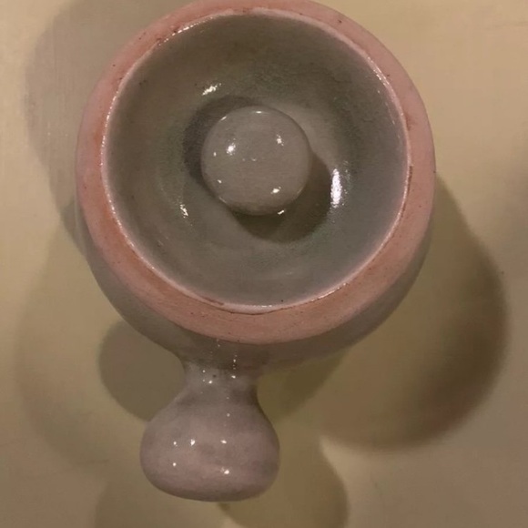 Vintage Stoneware Green Rice Cooking Pot With Lid & Handle Made In Thailand - Picture 3 of 10